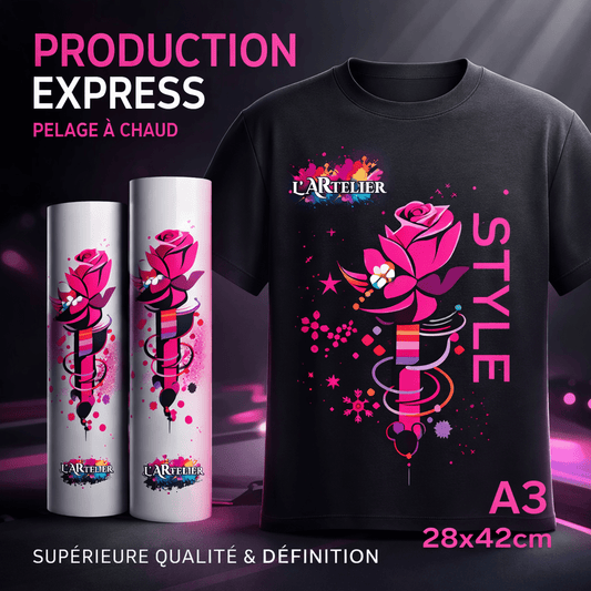 Transfert DTF personnalisé A3 (29 x 42 cm) – Impression textile haute définition - L'ARTelier